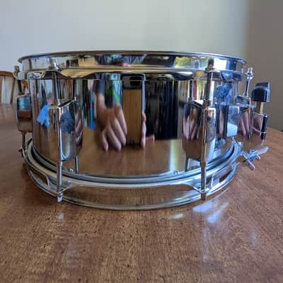 Verve Percussion 14" x 5.5" Steel snare 90s image 6
