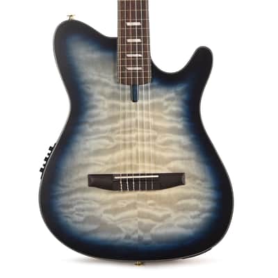 Ibanez FRH20QMNCTL Acoustic Electric Guitar Cosmic Blue Sunburst Low Gloss image 2