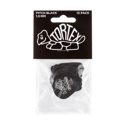 Dunlop Tortex Guitar Picks Pitch Black Standard 1.0mm 24 Pack 488P1.0 image 3