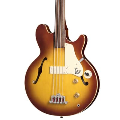 Epiphone Jack Casady Fretless Bass w/ Gig Bag - Aged Royal Tan image 1