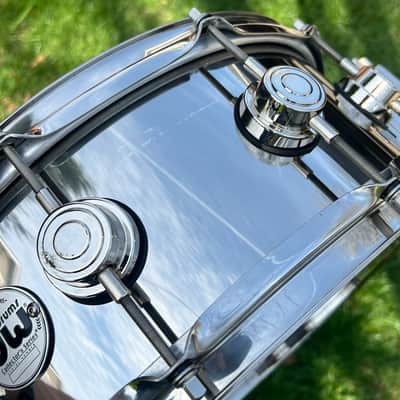 DW Collector's Series Stainless Steel 5.5x14" Snare Drum w/ Nickel Hardware image 10