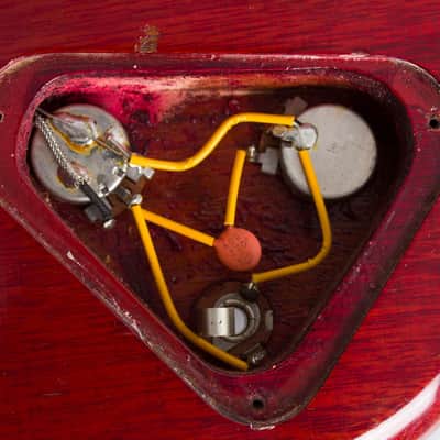 Epiphone  Coronet SB-533 Solid Body Electric Guitar (1963), ser. #107934, tweed hard shell case. image 12