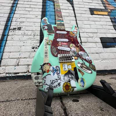 The  Weezer Guitar by Gepettos Guild - Seafoam Green Rivers Cuomo image 6