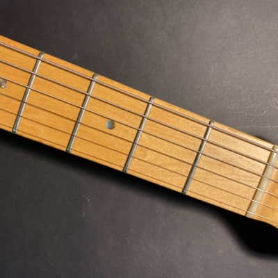 ESP Custom Shop Throbber made in Japan, semi acoustic Telecaster type guitar light Fiesta Red image 4