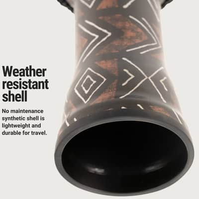 Meinl Percussion Djembe with Synthetic Shell - 10" Medium Size Rope Tuned Synthetic Head (PADJ6-M-F) image 3