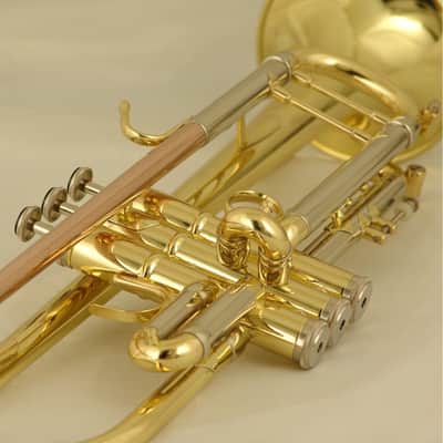 Wisemann 0901TR Trumpet - Brass lacquered, with canvas case and mouthpiece image 3