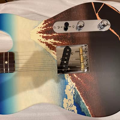 Fender Made in Japan Art Canvas Esquire Hokusai 2024 - Mount Fuji image 5