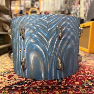1960s Slingerland 14x20 Bass Drum Shell in Blue Satin Flame image 8