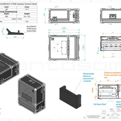 ProX XSM-AVMG3U6U Video Controller Flight Case, ATEM 1 M/E Camera Control Panel image 18