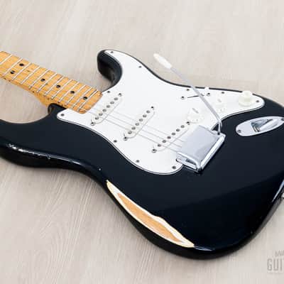 1975 Fender Stratocaster Vintage Guitar Black w/ Case image 10