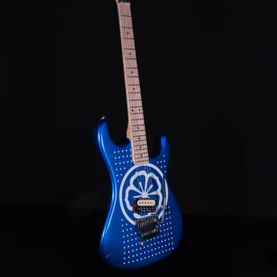 Kramer Baretta, Custom Graphics, 'White Lotus',  White Lotus Candy Blue image 8