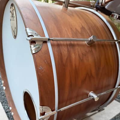 A&F Drum Co. Walnut Drum Set 13/18/24 with gig bags image 5