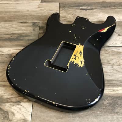 Made to Order - FRANCHIN Mercury guitar body GILMOUR'S BLACK ST REPLICA Relic Aged 100% Nitro Lacquer Alder Stratocaster-Strat-S-Style Made in Italy image 10