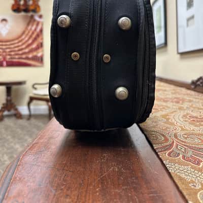 J. Copland 'Oxford' American Made 4/4 Oblong Violin Case - Black/Burgundy image 6