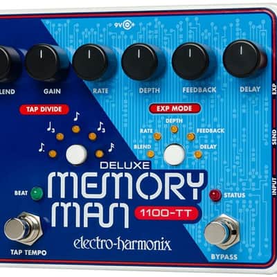 electro harmonix デラックスメモリーマン1100-tt Electro-Harmonix Deluxe Memory Man 1100-TT Analog Delay Pedal w