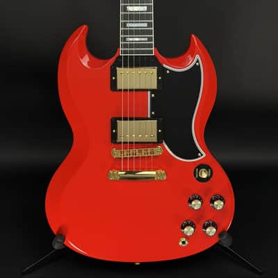 Gibson Custom M2M SG Custom - Racing Red Double Stinger Gloss Gold Hardware image 2