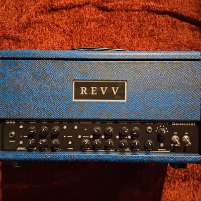 REVV Generator G50 3-Channel 50-Watt Guitar Amp Head - Electric Blue Python image 4