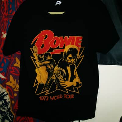 david bowie 1972 world tour L unisex tee - mick ronson glam punk art rock space oddity ziggy image 3