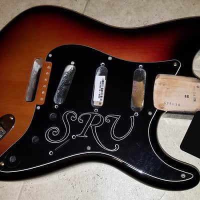 2008 Fender Stevie Ray Vaughan SRV Signature Strat Sunburst Stratocaster BODY w/Pickguard & Jack image 1