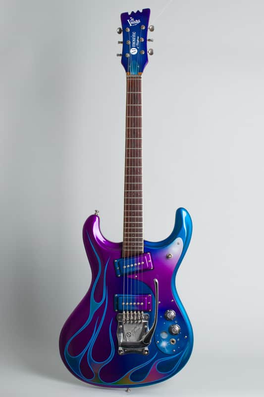 Mosrite  Ventures Model Custom Finished for Semie Moseley Solid Body Electric Guitar (1966), ser. #3841, brown hard shell case. image 1