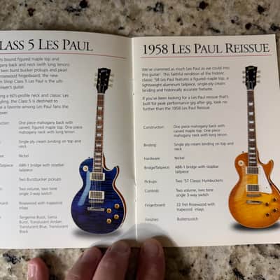 Gibson Custom art and historic brochure class of 2001 Les Paul class 5 acoustic L5 signature 1958 reissue image 5