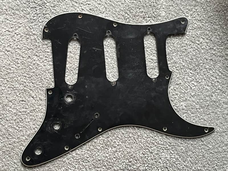 1973 1974 1975 1976 Fender Stratocaster guitar pickguard black image 1
