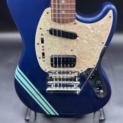 Fender Kurt Cobain Mustang 2012 - Dark Lake Placid Blue with Stripe image 4