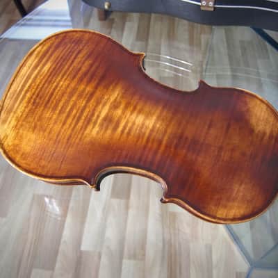 West German 4/4 Stradivarius Model Violin 1950s-1960s - Brown Varnish image 3