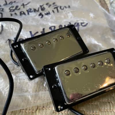 Fender Chrome Humbucker Set w/ switch harness image 3