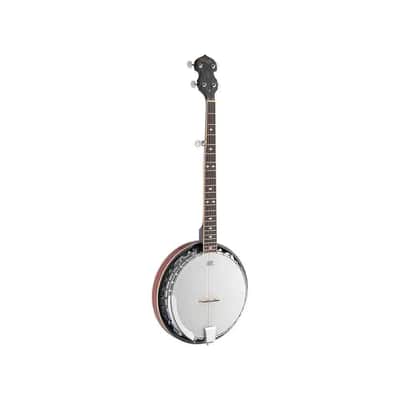 Stagg BJM30 DL Mahogany Resonator 5-String Bluegrass Banjo Deluxe w/Metal Pot image 2