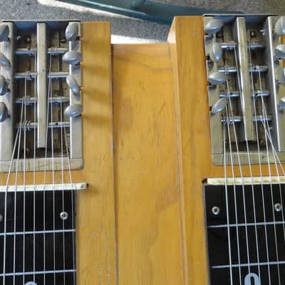 Vintage 1950’s Alamo Double Neck 8 String Lap Steel Guitar w Legs image 11