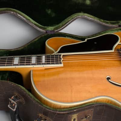 Stromberg  Deluxe Cutaway Arch Top Acoustic Guitar (1954), ser. #635, original brown hard shell case. image 14
