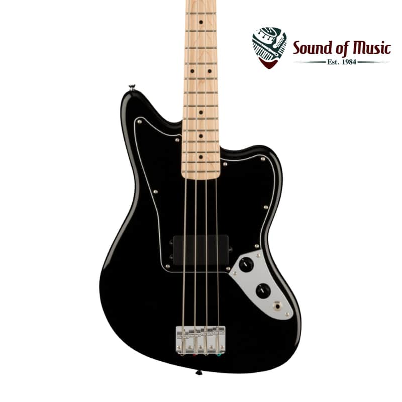 Squier Affinity Series Jaguar Bass H, Maple Fingerboard, Black Pickguard - Black image 1