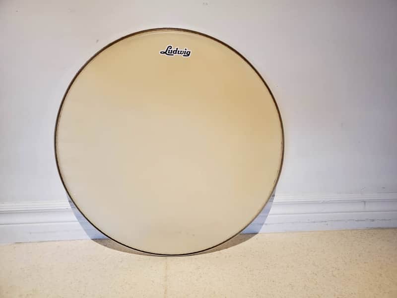 Vintage Ludwig Logo Resonate Bass Drum Head 20"inch - Super Clean - Save $ image 1