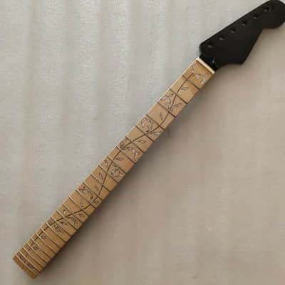 24 Frets Strat Style Guitar Maple Wood Neck, Tree of Life Fingerboard Inlay image 1