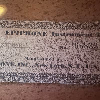 Vintage 1953 Epiphone Blonde Zephyr archtop guitar image 7