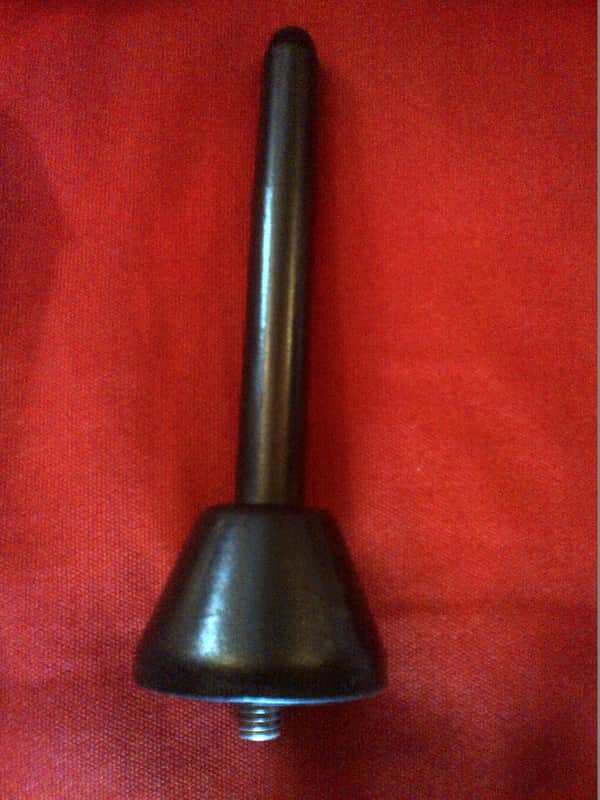 No Name Flute/Clarinet stand (part) Black Plastic large coarse threaded bolt on bottom 1995 blackN image 1