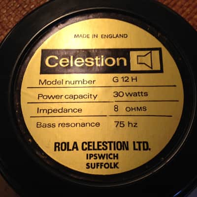 Celestion Blackback G12H30 75hz 8 ohm Vintage 12" Guitar Speaker 1978 image 2