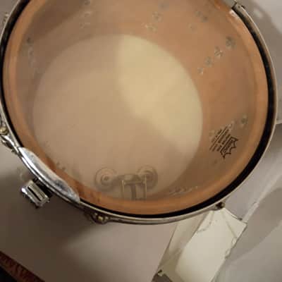 Slingerland/Radio King Snare drum 8x14 clamshell strainer solid shell 1940s - Black Diamond Pearl BDP image 16