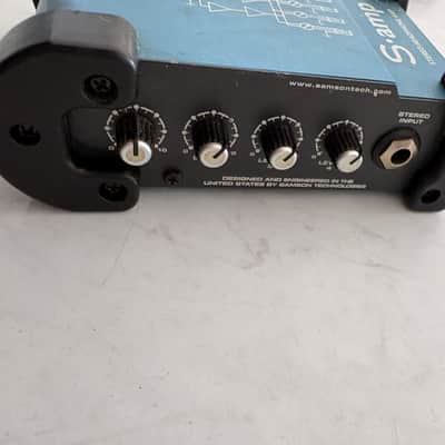 Samson S-Amp S Class Mini Stereo Headphone Amplifier 2010s - Blue/Black image 1