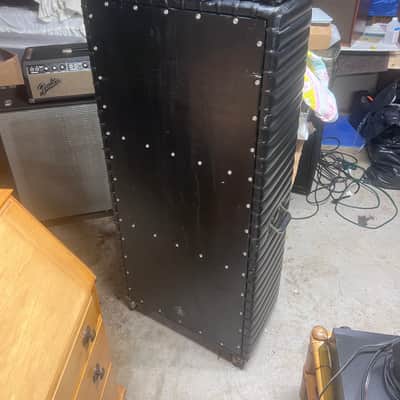 1969 Kustom K 200 Vintage Electric Bass Guitar Amplifier Head W/ 3X15" Cabinet Black Tuck & Roll image 6