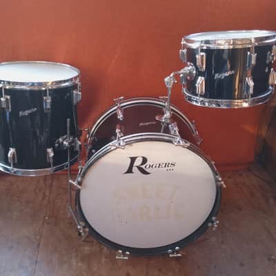 Rogers USA Holiday Cleveland 1960s Black Drum Kit image 2