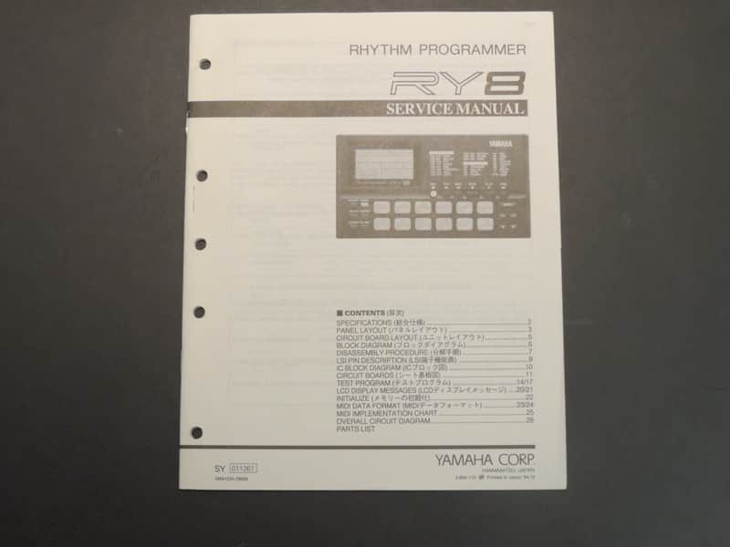 Yamaha RY8 Service Manual [Three Wave Music] image 1