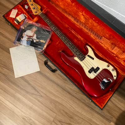 Fender Precision Bass with Rosewood Fretboard 1966 - All Original! - Candy Apple Red - Chris Cambell - Bob Seger image 18