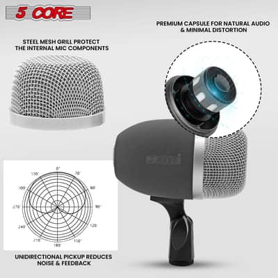 5 Core Conga Mic Snare Tom Microphone Drum Kit Condenser XLR Instrument Mics image 5