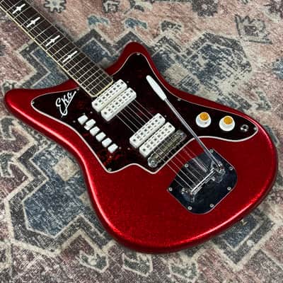 1960s EKO 500/V4 Sparkly Red / White Pearl Vintage Made In Italy Electric Guitar W/ Original Hardshell Case! image 6