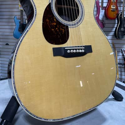 Martin OM-45 Left Handed Acoustic Guitar - Natural w/OHSC & PLEK*D #079 image 1