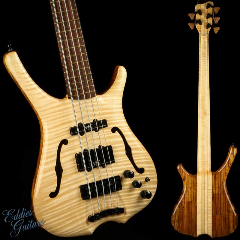2023 Warwick Custom Shop Masterbuilt Infinity Flamed Maple 5 String - Natural Transparent High Polish image 1