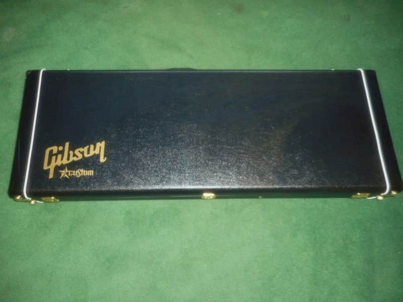 Gibson Les Paul Custom Shop Case Mint New Black/Genuine burgandy velour image 1