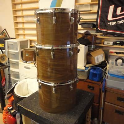 3 Vintage Ludwig Super Classic Melodic Toms 1974 Walnut Cortex 14" 15" & 16" image 3